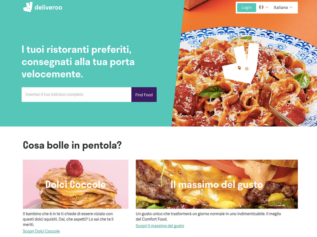 Deliveroo, nuova identity: il sito